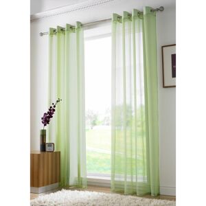 ALAN SYMONDS Lime Eyelet Ring Top Voile Curtain Panel 108 Drop - Multicoloured