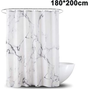 Xuigort - Marble Shower Curtain, Anti-mold, Anti-bacterial, Waterproof Made of Polyester with 12 Shower Curtain Rings 3D Digital Printing, Shower