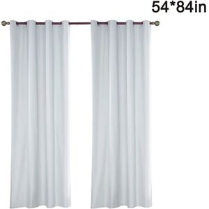 PESCE Outdoor Curtain Water-repellent 1 Piece Loop Curtain White Transparent Outdoor Curtain for Balcony / Terrace-137 x 213cm