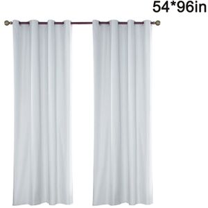 PESCE Outdoor Curtain Water-repellent 1 Piece Loop Curtain White Transparent Outdoor Curtain for Balcony / Terrace-137 x 244cm