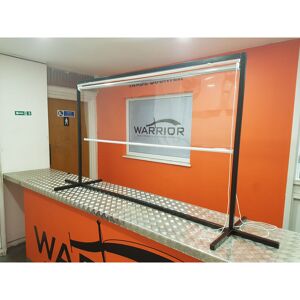 Yuzet - Protective Clear Roller Blind Countertop Screen 1500 x 1000mm trade counter shop - Clear