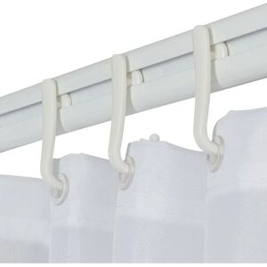 BERKFIELD HOME Sealskin Shower Curtain Rail Set Easy-Roll White