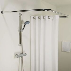 BERKFIELD HOME Sealskin Shower Curtain Rod Combi Chrome