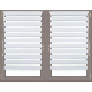 Set of 2 Relaxdays Double Blinds, Klemmfix without Drilling, Side-Pull Shades, for Windows, Fabric, 85x150cm, White