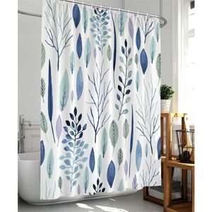 TINOR Shower Curtain - 180 x 180cm - Waterproof - Weighted Hem - Washable - Mildew Proof - Quick Dry Polyester Fabric - Bohemian Bathroom Accessory with 12