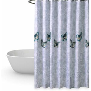 Groofoo - Shower curtain Waterproof anti-bacterial anti-bacterial anti-bacterial polyester 12 hooks bathtub bathroom curtains The butterfly pattern w