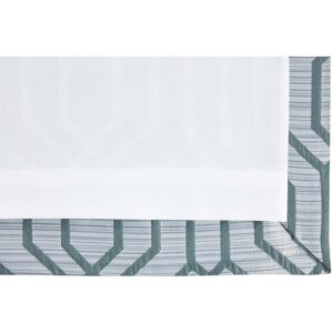 Dakota Green Geometric Fully Lined Eyelet Curtain Pair 90x72 - Green - Sundour