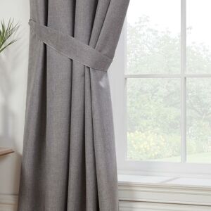 Eclipse Blackout Pencil Pleat Curtains Pewster Grey 46x72 Fully Lined Ready Made Curtain Pair - Grey - Sundour