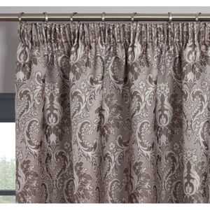 SUNDOUR Tegola Pencil Pleat Curtain Pair Taped Top Ready Made Curtains Charcoal 90x90 - Charcoal