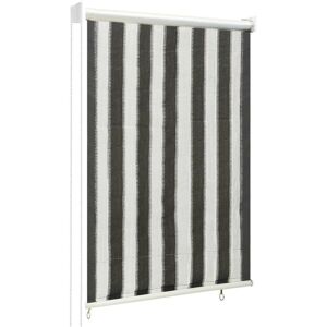 SWEIKO Outdoor Roller Blind 60x140 cm Anthracite and White Stripe FF312679UK