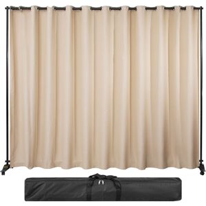 VEVOR Curtain Divider Stand, 8 x 10 ft, 4 Rolling Wheels Room Divider Kit, Aluminum Alloy Frame, Blackout Curtain & Portable Oxford Bag Included,