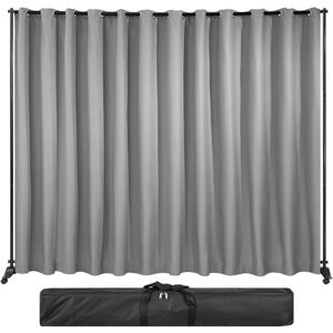 VEVOR Curtain Divider Stand, 8 x 10 ft, 4 Rolling Wheels Room Divider Kit, Aluminum Alloy Frame, Blackout Curtain & Portable Oxford Bag Included,