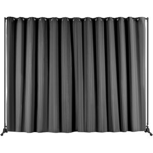 Vevor - Room Divider, 8 ft x 10 ft Portable Panel Room Divider with Wheels Curtain Divider Stand, Room Divider Privacy Screen for Office, Bedroom,