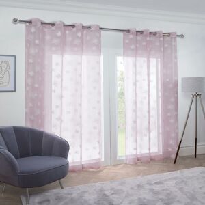 Emma Barclay - Whisper Eyelet Voile Curtain 57X72 Blush - Blush