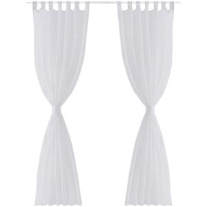 BERKFIELD HOME White Sheer Curtain 140 x 245 cm 2 pcs