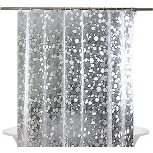 CYSLMUK 180 x 180 cm Shower Curtain, Anti-Mold, Waterproof Bathtub, EVA, Shower Curtain Rings