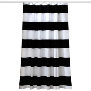 CSPARKV 180200cm Bathroom Shower Curtain Waterproof Mildew Proof Polyester Fabric Black and White Stripes Pattern