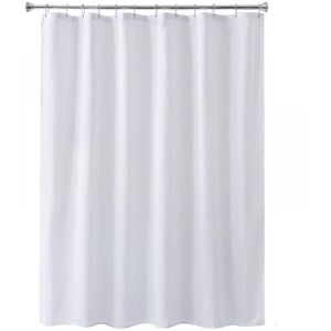 CYSLMUK 1PC 100X200CM,White,Waterproof and Anti-mold White Shower Curtain Bathroom Curtains with Grommets and Anti-rust Hooks