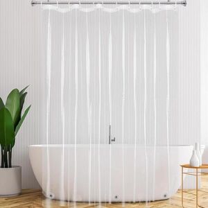 Fuhuida Trading - 3G Shower Curtain Liner for Bathroom, Mildew Resistant, Waterproof, No Odor, No Chemical Smell, 12 Metal Grommets, Non-Toxic and