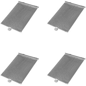 Tlily - 4X Sunshade Roller Blackout Suction Cup Blinds Curtains for Living Kitchen Office Car Window Free-Perforated Curtain d