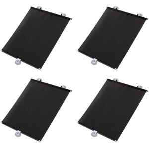 TLILY 4X Sunshade Roller Blackout Suction Cup Blinds Curtains for Living Kitchen Office Car Window Free-Perforated Curtain E