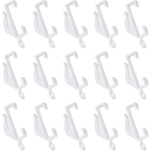 Alwaysh - 100 Pieces White Curtain Track Hooks, Plastic Curtain Track Hooks Slider, for Curtain Rod Curtain for Window Track, Shower Curtain
