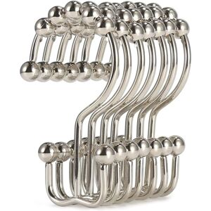 Alwaysh - Always Effortless Glide: Our shower curtain hooks feature ball-shaped roller balls that glide easily and quickly across your shower