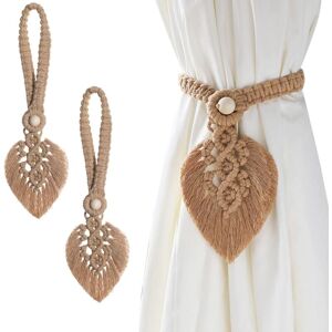 Alwaysh - Set of 2 cotton and polyester macrame curtain tiebacks, bohemian style