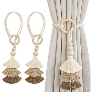 Alwaysh - Set of 2 Curtain Tiebacks, Bohemian Curtain Tiebacks, Triangular Fringe Curtain Tiebacks, Fashion Curtain Tiebacks, Curtain Holder for Home