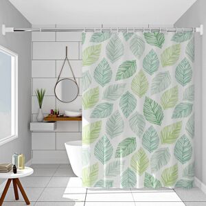 ALWAYSH Bathroom Shower Curtain,3D Tropical Leaves Printed Plants Shower Curtains Mildew Resistant Washable Shower Curtain Waterproof Liner Bath Curtain