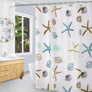 Alwaysh - Mildew Resistant Shower Curtains - Extra Long Shower Curtains with u Shaped Hooks, Antibacterial, Waterproof - 180x200CM