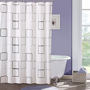 Linghhang - Anti-mold shower curtain 180x180 cm, washable thick peva fabric shower curtain, with hooks, waterproof, antibacterial and quick drying
