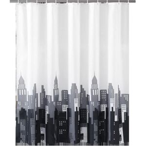 CSPARKV Bathroom Shower Curtain 180 x 200 cm Mildew Resistant Waterproof Polyester Fabric Shower Curtain Liner Long Bath Curtain Washable with Hooks,