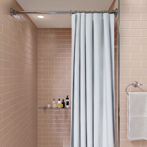 Croydex - Stick 'n' Lock Premium Telescopic Shower Cubicle Rod in Chrome 70-110cm