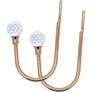 Linghhang - Gold 2 Pieces Crystal Curtain Tieback u Design Hook Curtain Tiebacks Metal Curtain Tie Back Holdbacks Curtain Tiebacks