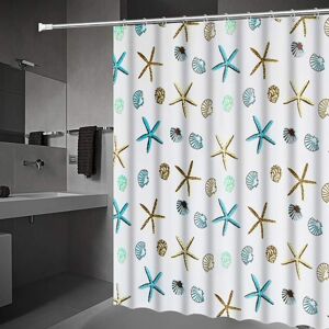 LINGHHANG Mildew Resistant Shower Curtains - Extra Long Shower Curtains with U-Shaped Hooks, Antibacterial, Waterproof - 180x180