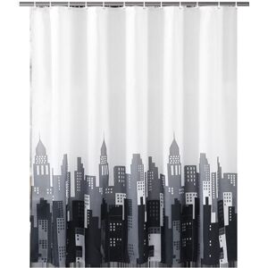 CYSLMUK Quick Dry Shower Curtain, Waterproof Polyester Fabric Shower Curtain Machine Washable, Semi-Transparent Bathroom Curtains with 12 Hooks 180 x 200cm