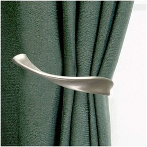 CYSLMUK Set of 2, (Grey, 11 x 12.5cm) Window Curtain Holdback, Decorative Curtain Drapery Holdback, e Aluminum Alloy