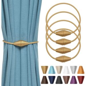 Linghhang - Set of 4 magnetic curtain tiebacks 46 cm (gold)