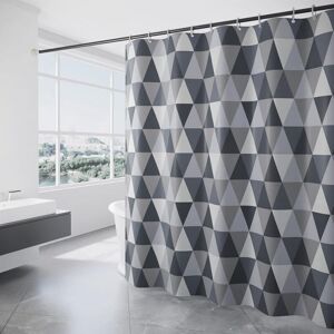 CYSLMUK Shower Curtain, 180x200 cm Shower Curtain, Machine Washable Polyester Shower Curtains with Weighted Bottom Hem and 12 Hooks, Bathtub Curtain for