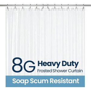 Linghhang - Shower Curtain, 8G peva Shower Curtains for Bathtub and Bathroom Anti-Mold with 12 Shower Curtain Hooks Matte 180cm x 180cm