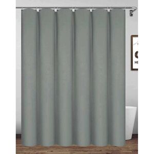 Neige - Shower Curtain 95 x 78 Inches, Waterproof Polyester Bathroom Curtain with Hooks, Light Gray