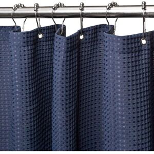Linghhang - Shower Curtain, Anti-Mold Fabric - 182x182CM (Dark Blue) Heavy Duty Shower Curtain with Weighted Hem