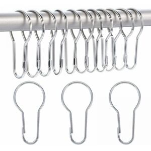 Cyslmuk - Shower Curtain Ring Hooks, 40 Pack 2mm for Sorting and Organizing, Lifting Loop Curtain Hooks