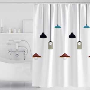 CYSLMUK Shower Curtain, Shower Curtain 180x200 cm, Machine Washable Polyester Shower Curtains with Weighted Bottom Hem and 12 Hooks, Bathtub Curtain for
