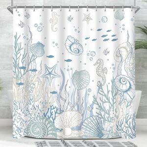 Linghhang - Shower Curtain Weighted Hem Waterproof Washable Polyester Shower Curtain with 12 Eyelets and Shower Curtain Rings for Bathroom Bathtub