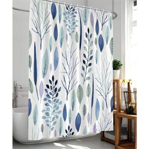 Linghhang - Shower Curtain with 12 Hooks, Waterproof Polyester Shower Curtain, Machine Washable, Quick Drying, 180x180cm, Suitable for Bathtub