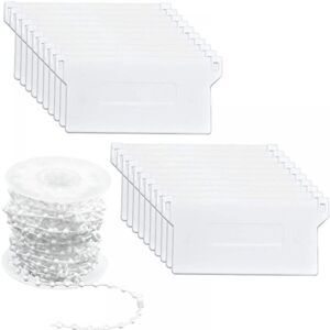 Cyslmuk - Vertical Blind Weight Bottom Slats, 20 Pieces, 89mm (3.5) x 10m Blind Repair Kit, White