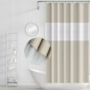 Alwaysh - Waterproof Mildew Resistant Shower Curtain with Hooks, Mold Resistant, Antibacterial, Easy to Clean, Shower Curtains for Bathroom, 180 x