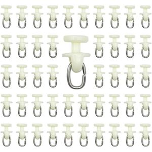 LINGHHANG 100pcs Curtain Track Rollers-(White) Inner Rail Curtain Hook Rail Slider,Curtain Pulley Plastic Curtain Track LINGHHANG 100pcs Curtain Track Rollers-(White) Inner Rail Curtain Hook Rail Slider,Curtain Pulley Plastic Curtain Track